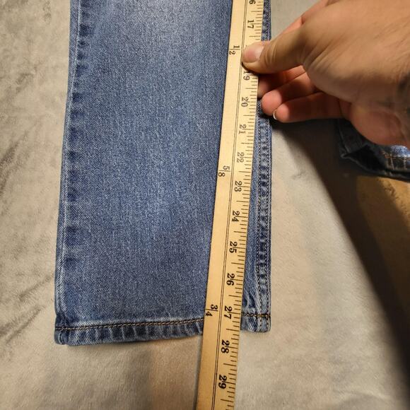 Levis 502 Jeans Mens 32x27 Blue Denim Tapered Stretch San Francisco Classic - Picture 7 of 10